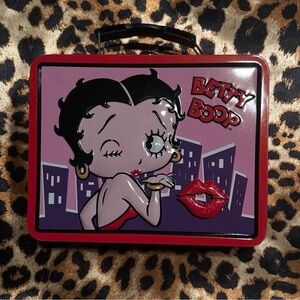 Vintage Y2K Betty Boop Metal Tin Lunch Box